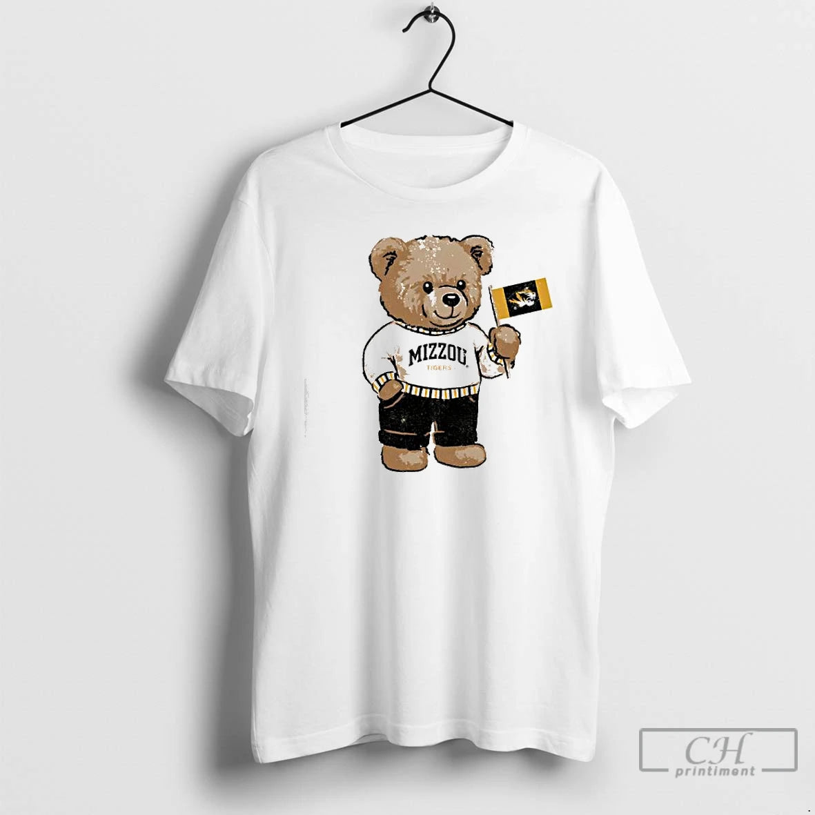 Premium Mizzou Tigers Teddy Bear Flag Butter T-Shirts, Hoodie, Sweatshirt | ZylaModa.com