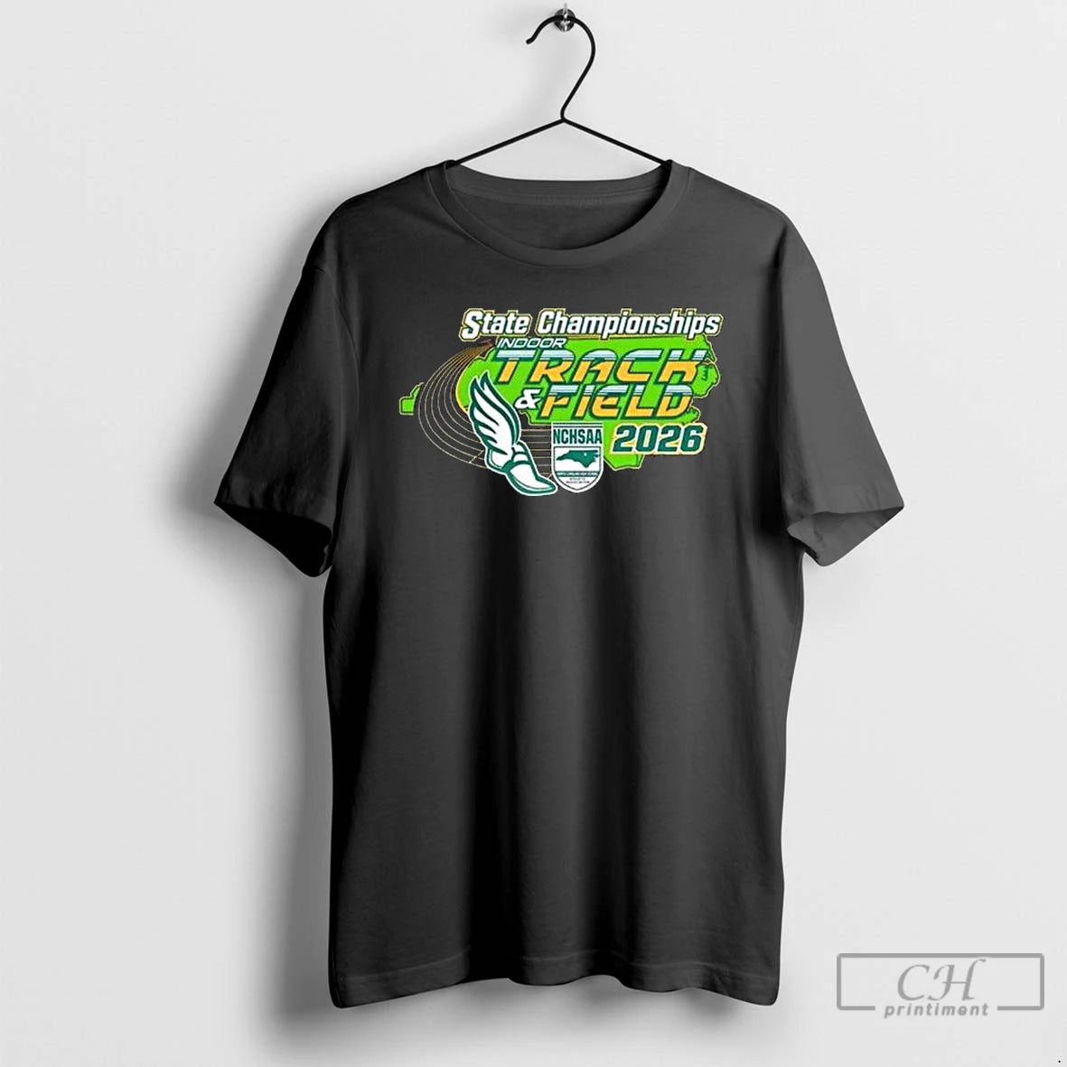 Premium Nchsaa Indoor Track And Field States Championships 2026 Logo T-Shirts, Hoodie, Sweatshirt | ZylaModa.com