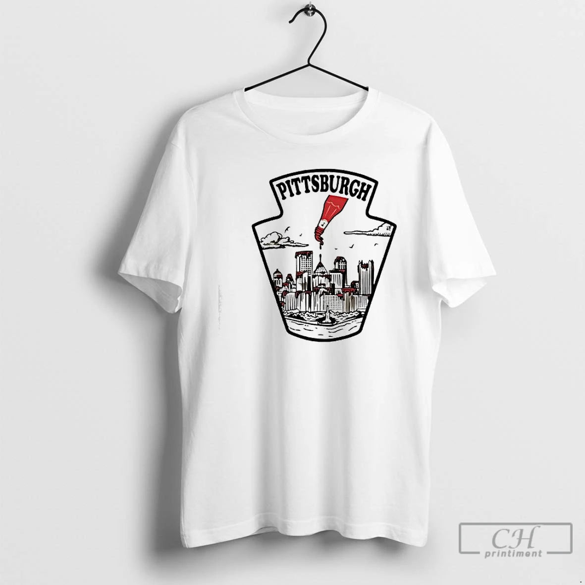 Premium Pittsburgh Natural Bottle Skyline T-Shirts, Hoodie, Sweatshirt | ZylaModa.com