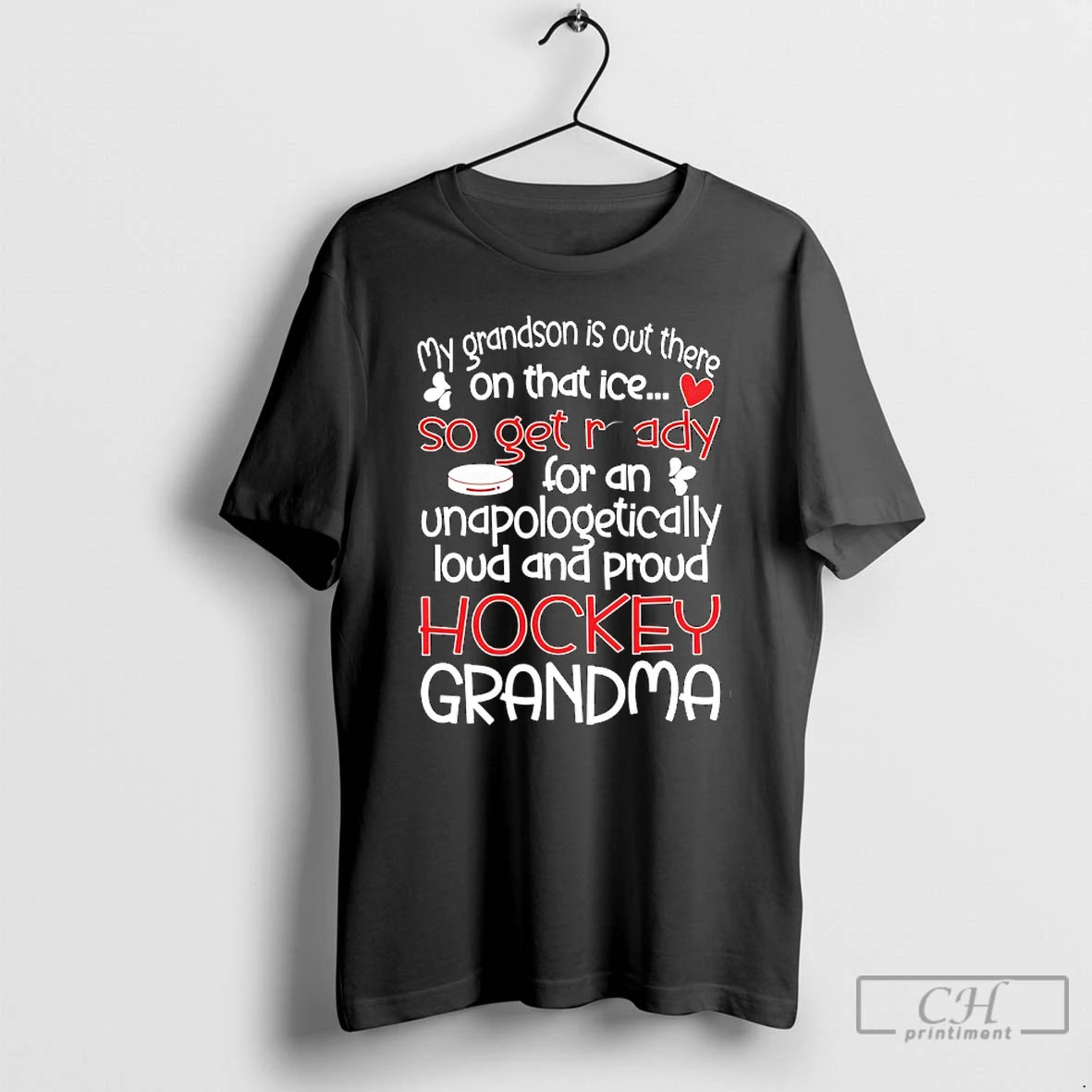 Premium Proud Ice Hockey Grandmother Ice Hockey Grandma Hockey T-Shirts, Hoodie, Sweatshirt | ZylaModa.com