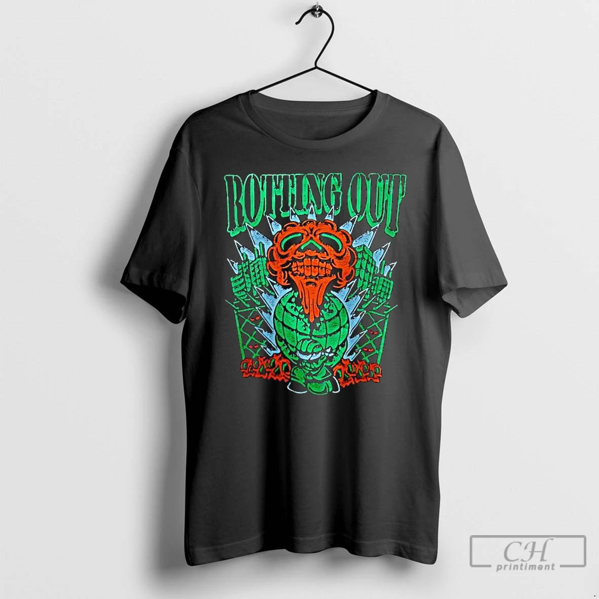 Premium Rotting Out Pumpkin Skull Graphic T-Shirts, Hoodie, Sweatshirt | ZylaModa.com