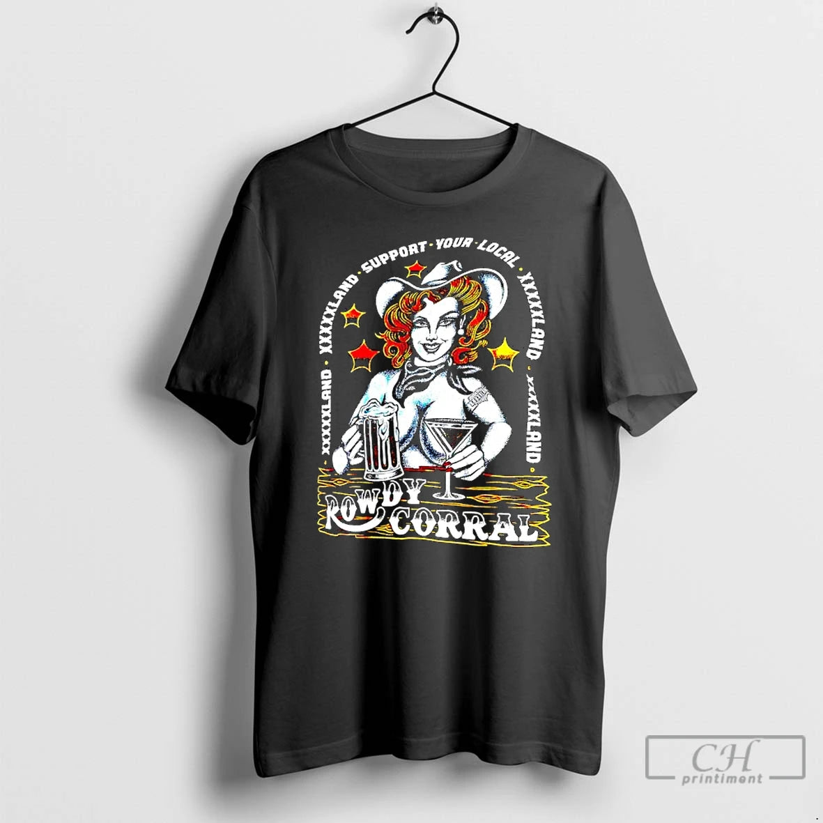 Premium Rowdy Corral Support Your Local Xxxxxland T-Shirts, Hoodie, Sweatshirt | ZylaModa.com