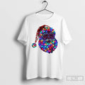 Premium Santa Claus Face Made From Christmas Tree Lights T-Shirts, Hoodie, Sweatshirt | ZylaModa.com