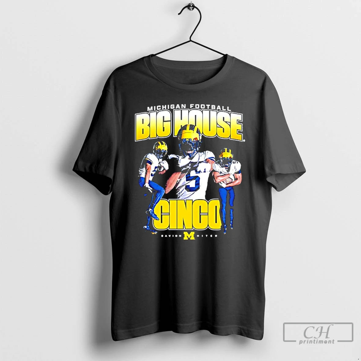 Premium Savion Hiter Big House Cinco Michigan Wolverines Graphic T-Shirts, Hoodie, Sweatshirt | ZylaModa.com