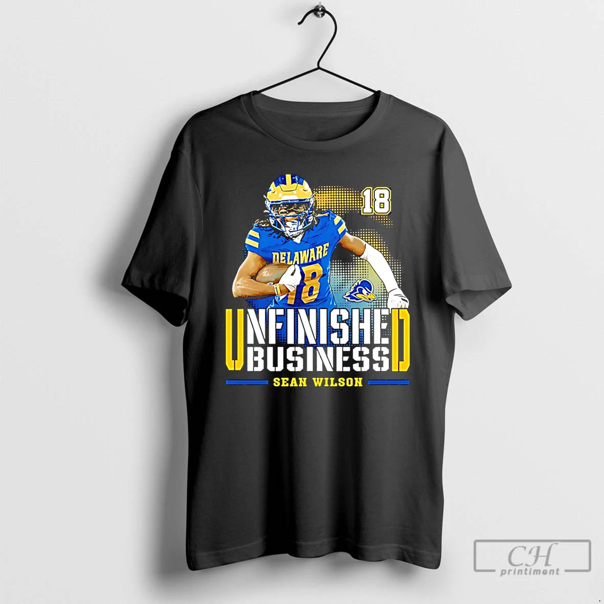 Premium Sean Wilson Delaware Football Ncaa Unfinished Business T-Shirts, Hoodie, Sweatshirt | ZylaModa.com