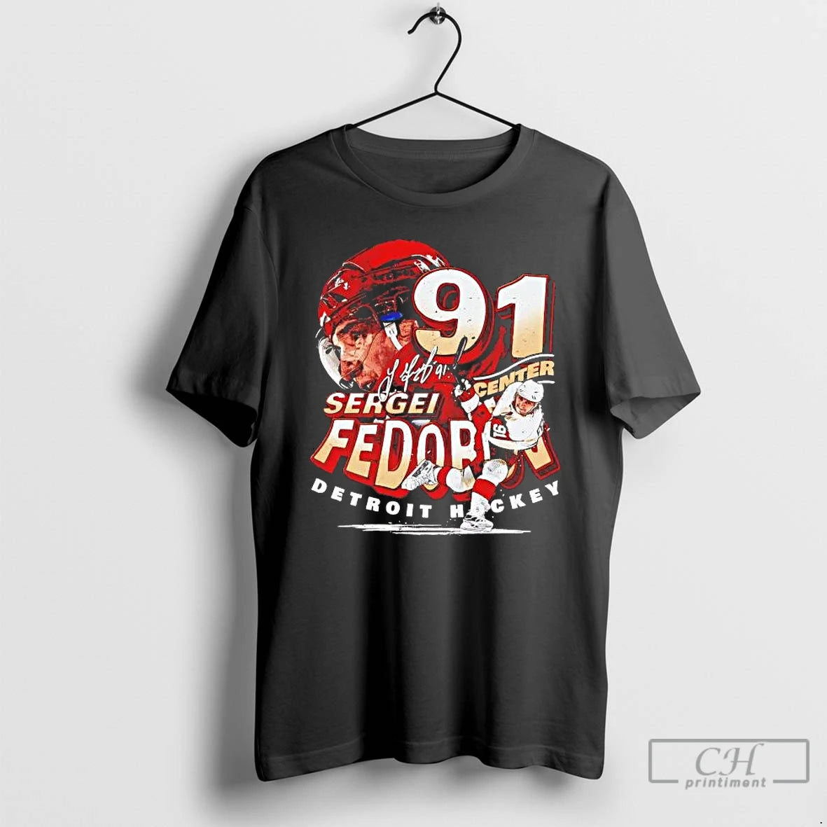 Premium Sergei Fedorov 91 Center Picture Collage Detroit Hockey T-Shirts, Hoodie, Sweatshirt | ZylaModa.com
