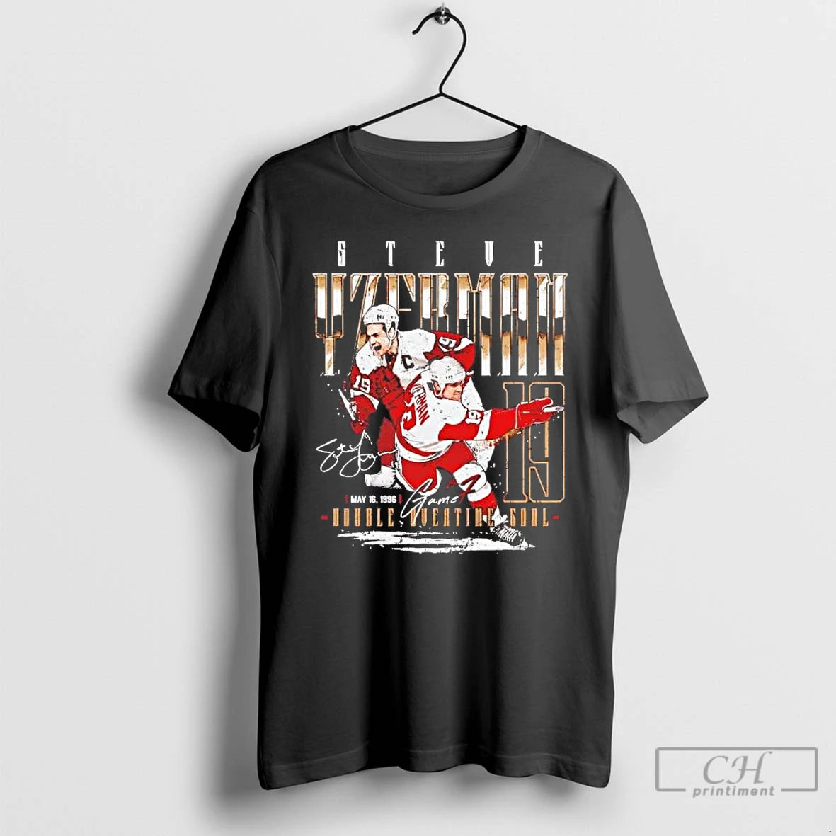 Premium Steve Yzerman Double Overtime Goal Signature T-Shirts, Hoodie, Sweatshirt | ZylaModa.com