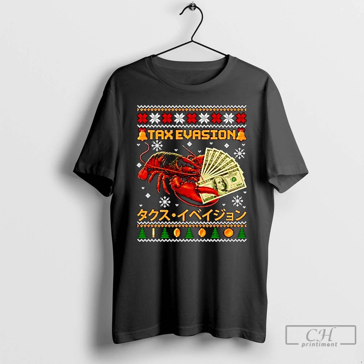 Premium Tax Evasion Lobster Ugly Christmas Ornaments T-Shirts, Hoodie, Sweatshirt | ZylaModa.com