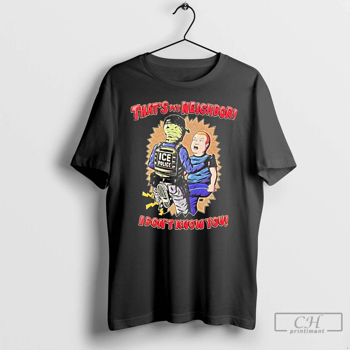 Premium Thats My Neighbor I Dont Know You Bobby Hill Ice Police T Shirts Sweater Hoodie, Sweatshirt | ZylaModa.com
