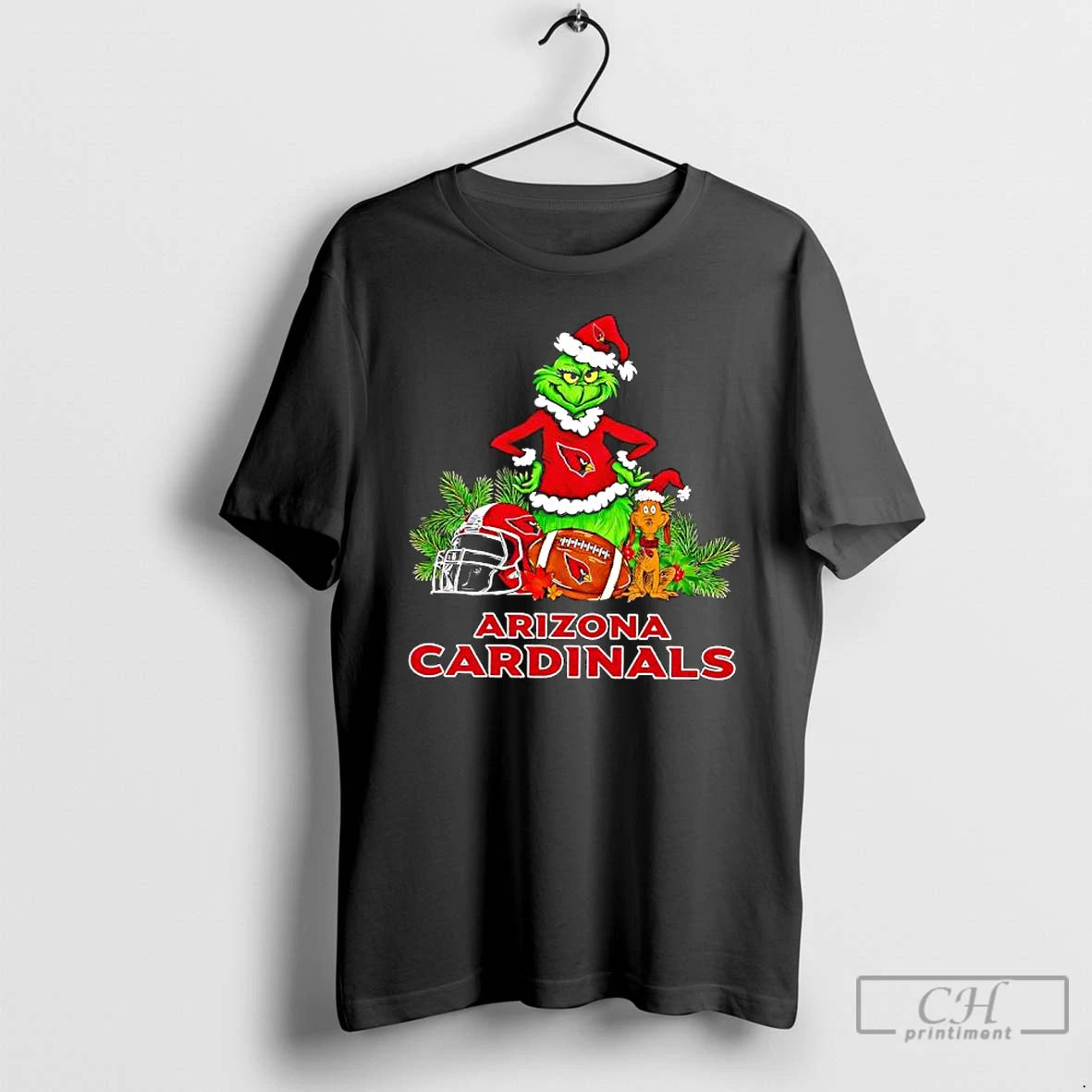 Premium The Grinch And Max Arizona Cardinals Christmas Helmet Items T-Shirts, Hoodie, Sweatshirt | ZylaModa.com