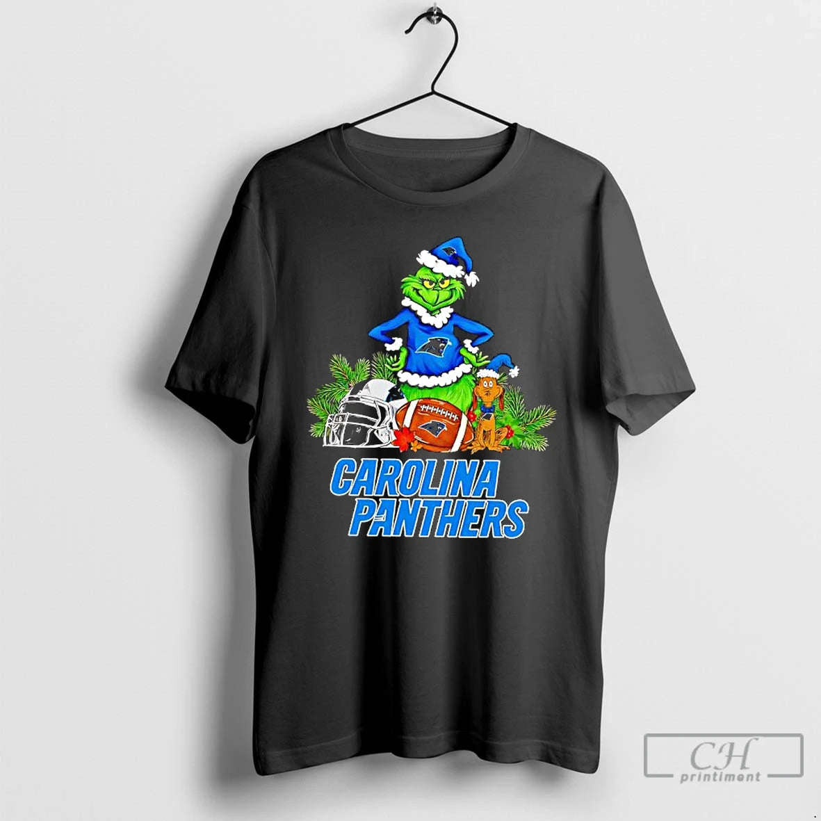 Premium The Grinch And Max Carolina Panthers Christmas Helmet Items T-Shirts, Hoodie, Sweatshirt | ZylaModa.com