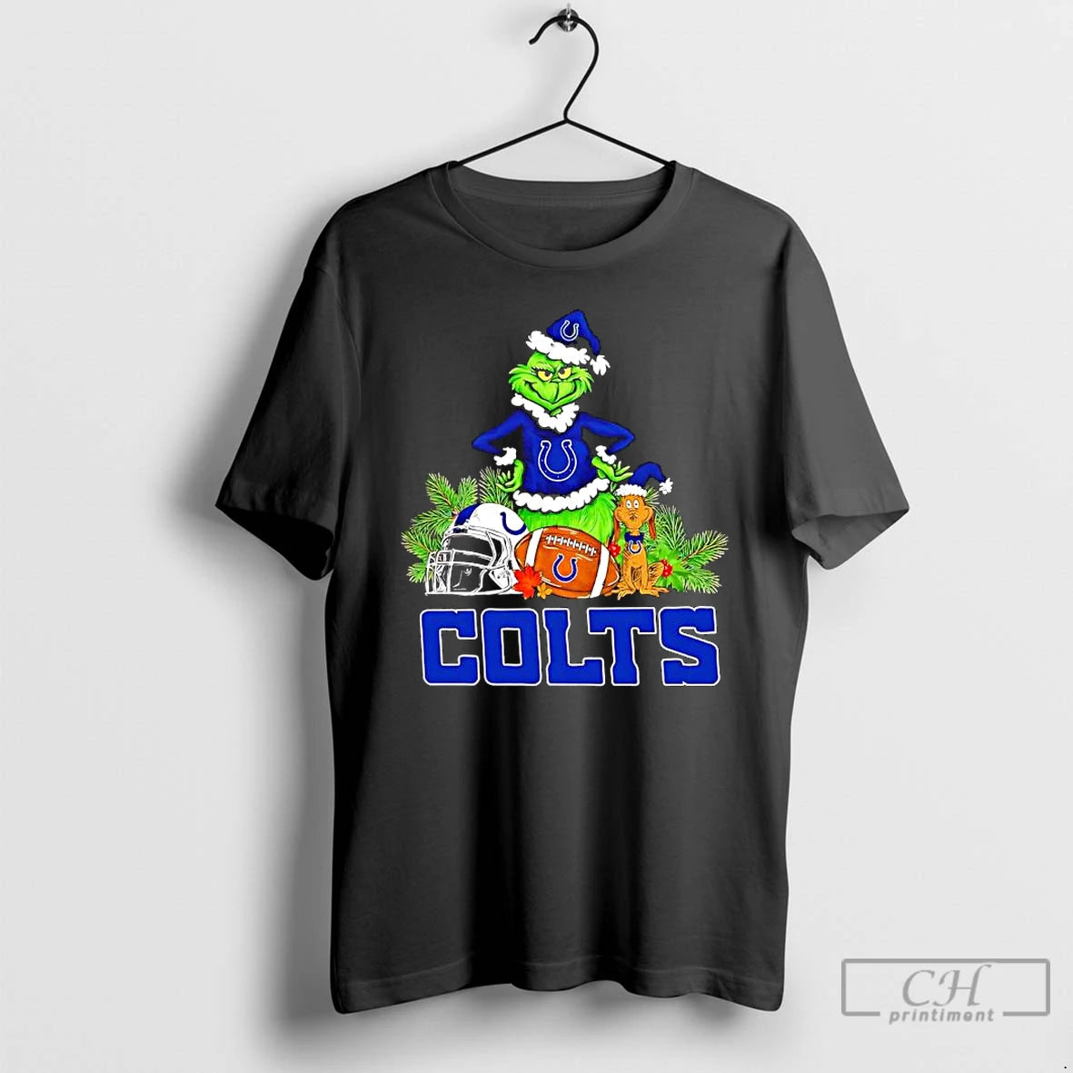 Premium The Grinch And Max Indianapolis Colts Christmas Helmet Items T-Shirts, Hoodie, Sweatshirt | ZylaModa.com