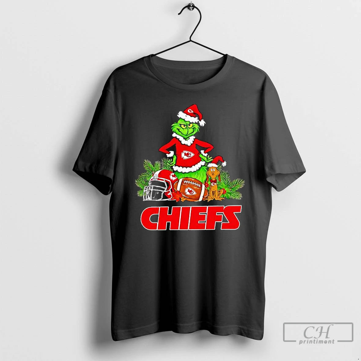 Premium The Grinch And Max Kansas City Chiefs Christmas Helmet Items T-Shirts, Hoodie, Sweatshirt | ZylaModa.com