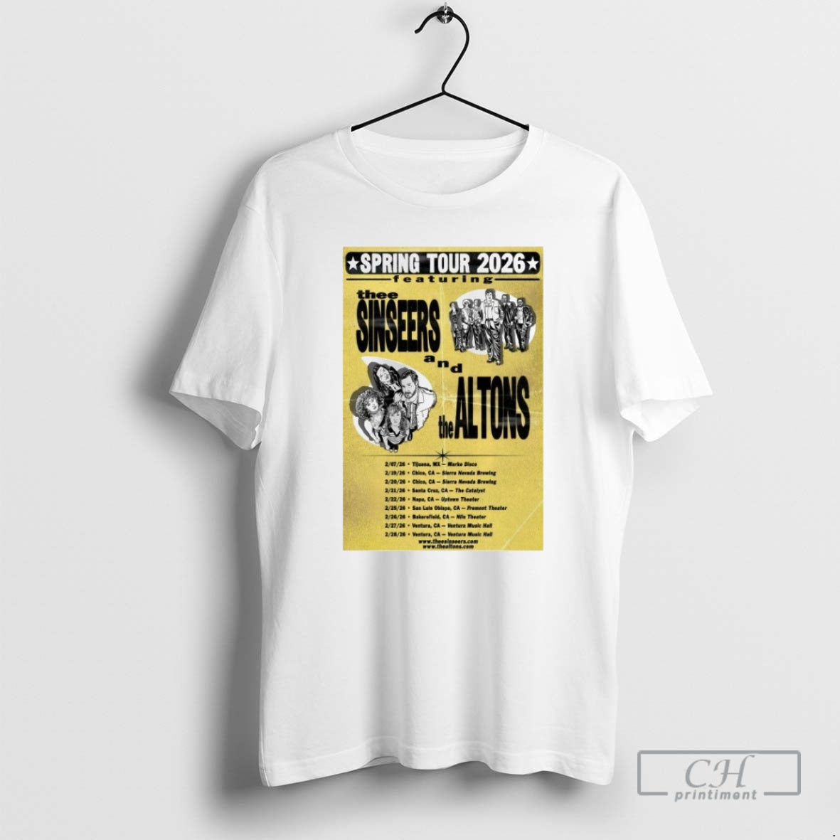 Premium Thee Sinseers And The Altons Spring 2026 Tour Dates Shirt Sweater Hoodie, Sweatshirt | ZylaModa.com