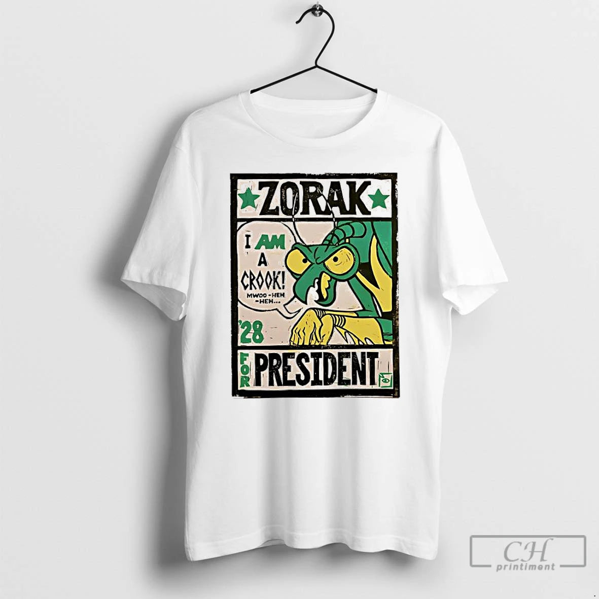Premium Zorak I Am A Crook For President 28 T-Shirts, Hoodie, Sweatshirt | ZylaModa.com