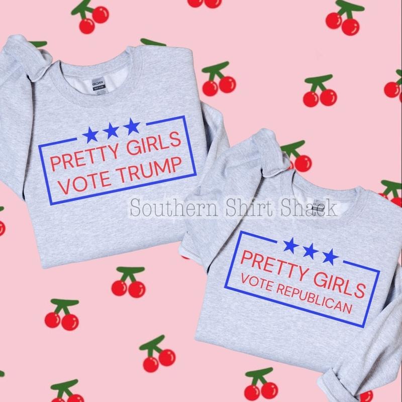 Pretty Girls Vote Sweatshirt Tops Hoodie Sweaters T-Shirts | ZylaModa.com