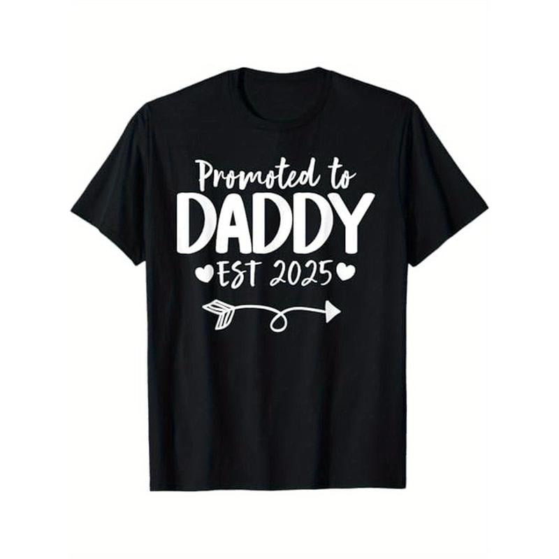 Promoted To Daddy 2025 New Daddy T-Shirt, 100% Cotton, Halloween Thanksgiving Christmas Gift for Men Women Family...