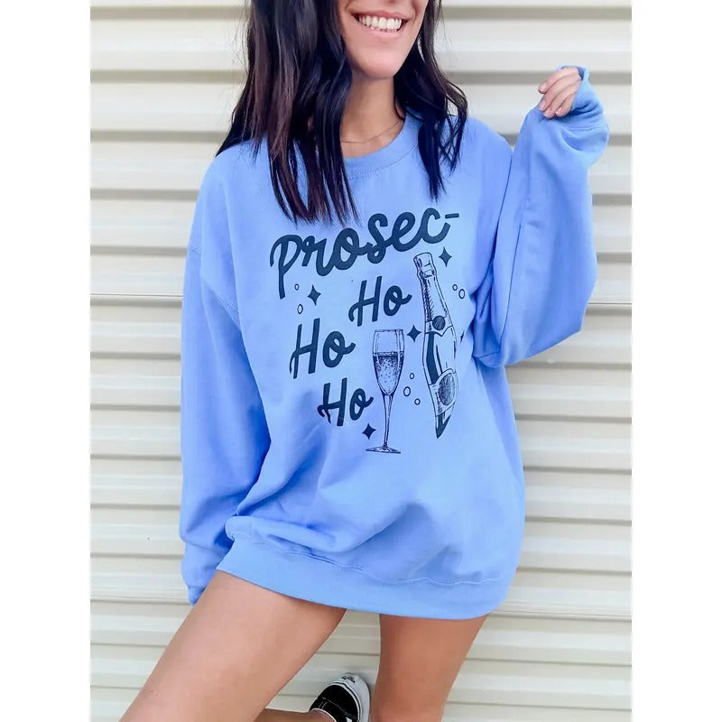 Prosecc-ho ho ho Graphic Pullover T-Shirts, Hoodie, Sweatshirt | ZylaModa.com