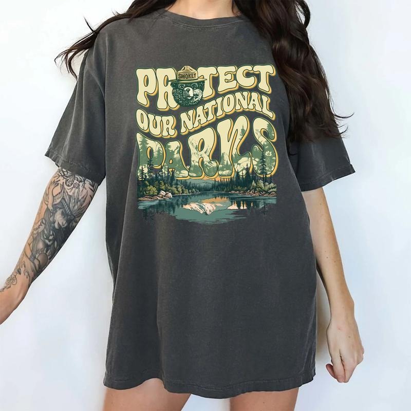 Protect Our National Parks Comfort Colors Shirt, National Park Trip Graphic Tee, Earth Day T-shirt, Conservation Activist...