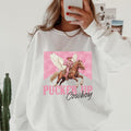 Pucker Up Cowboy Crewneck, Retro Cotton, Crewneck Fashion Fit Sleeve Comfortable Cute, CASUAL COTTON CREWNECK HOODIE,...