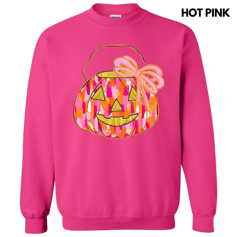 Pumpkin Pail Brushstroke Sweatshirt 'NLB' T-Shirts, Hoodie | ZylaModa.com