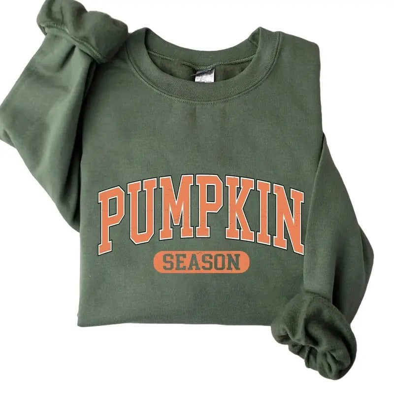 Pumpkin Season Halloween Crewneck Sweatshirt Hoodie Tshirt, Halloween 2025 Gifts | ZylaModa.com