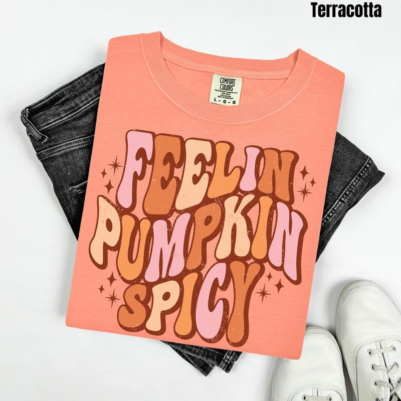 Pumpkin Spicy Comfort Colors T-Shirt 'NLB' Hoodie, Sweatshirt | ZylaModa.com