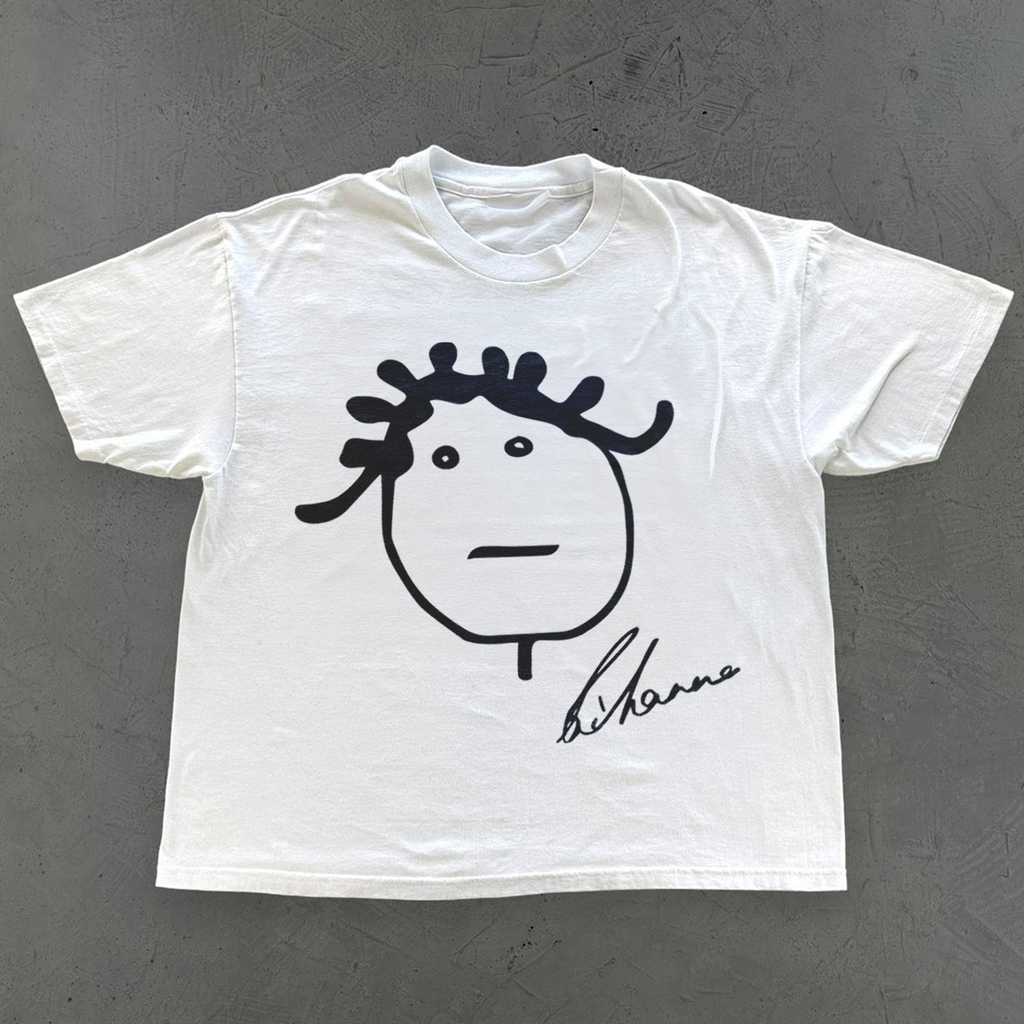 BADGALRIRI PROFILE TEE HEAVYWEIGHT WHITE T-SHIRT Hoodie, Sweatshirt | ZylaModa.com (Image 1)