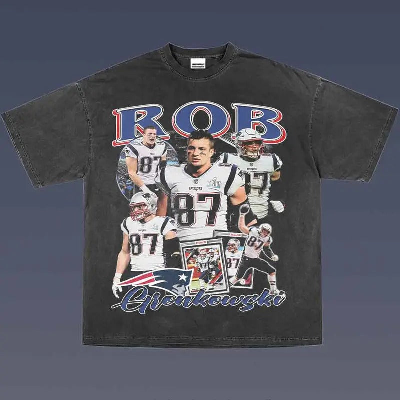 ROB GRONKOWSKI 1.0 VINTAGE TEE | AMERICAN FOOTBALL | GIFT FOR FAN Hoodie, Sweatshirt | ZylaModa.com