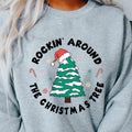 ROCKING AROUND THE TREE CIRCLE LOGO CREWNECK (Crewneck Sweatshirt, Unisex Fit, Causal Sweatshirt for Christmas, Christmas...
