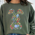 Rabbit Sweatshirt, Floral Bunny Sweater, 2025 Easter Day Sweatshirt, Spring Floral Sweater, Botanical Bunny Sweatshirt,...