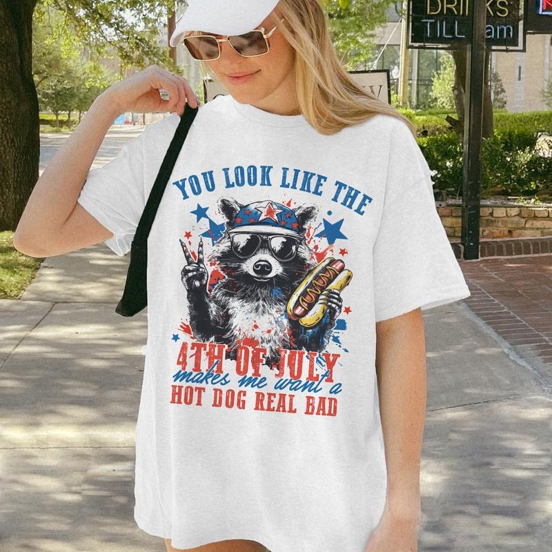 Raccoon You Look Like The 4th Of July Shirt, Retro America Racoon Shirt, 4th Of July Racoon Hoodie, Sweatshirt | ZylaModa.com