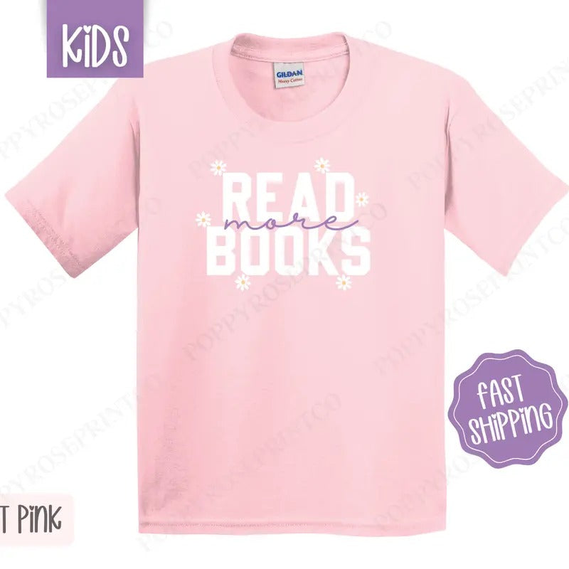 Read More Books Kids Shirt - Bookish Children's Tshirt - Cute Youth Tee Gildan Hoodie, Sweatshirt | ZylaModa.com