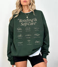 Reading Is Self-Care Sweatshirt, Bookish Mental Health Crewneck, Book A Day Retro Shirt, Read More Book, Book Lover...
