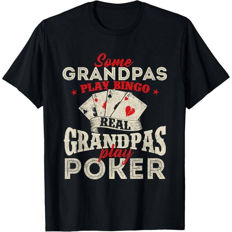 Real Grandpas Play Poker - Funny Card Player Casino Gambler T-Shirt made in usa Hoodie, Sweatshirt | ZylaModa.com