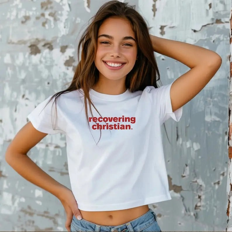 Recovering Christian Funny Vintage Slogan, Vintage Baby T-Shirt, Funny Lesbian Bisexual Pride Shirt, LGBTQ Pride Month...
