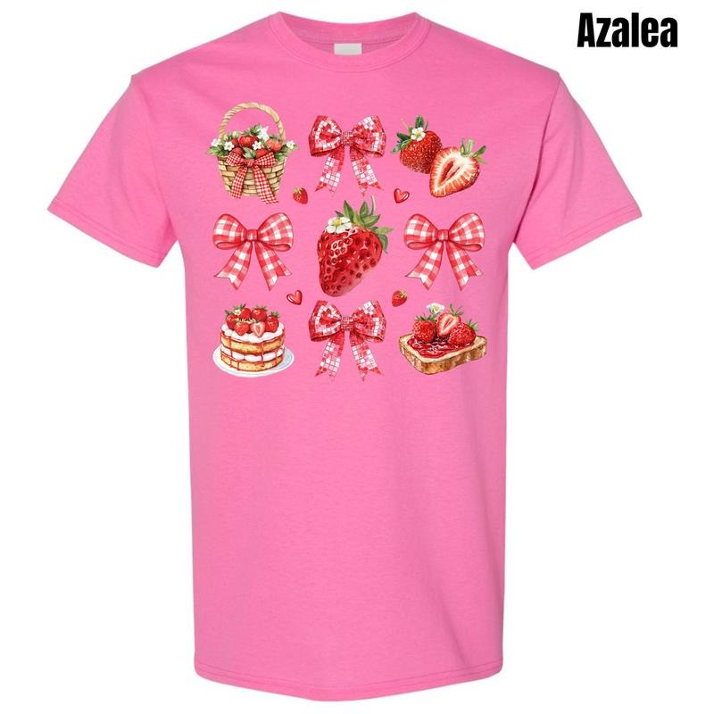 Red Berry Bow Collage Gildan Short Sleeve T-Shirt 'NLB' Hoodie, Sweatshirt | ZylaModa.com