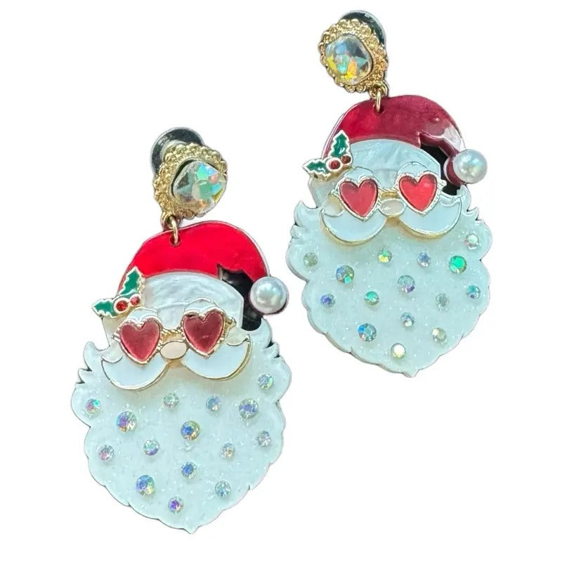 Red Cool Christmas Santa Dangle Earrings T-Shirts, Hoodie, Sweatshirt | ZylaModa.com