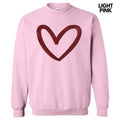 Red Cut Out Heart Sequin Patch Sweatshirt T-Shirts, Hoodie | ZylaModa.com