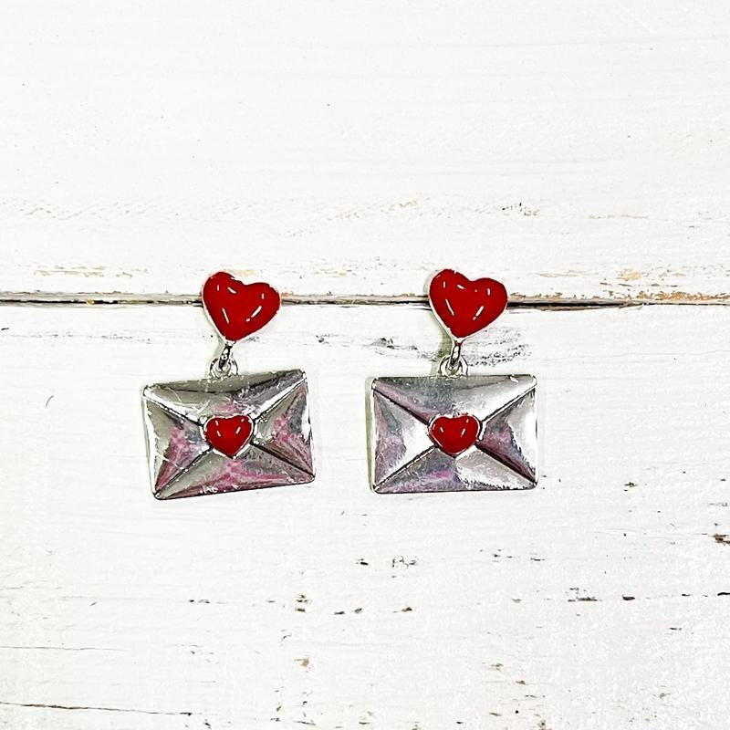 Red Heart Letter Earrings T-Shirts, Hoodie, Sweatshirt | ZylaModa.com