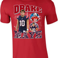 Red New England Drake Maye Bootleg Style T-Shirt Hoodie, Sweatshirt | ZylaModa.com