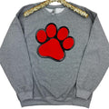Red Paw Chenille Patch Sweatshirt -- GRAPHITE T-Shirts, Hoodie | ZylaModa.com