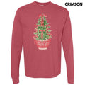 Red Potted Christmas Tree Long Sleeve Comfort Colors T-Shirt 'NLB' Hoodie, Sweatshirt | ZylaModa.com
