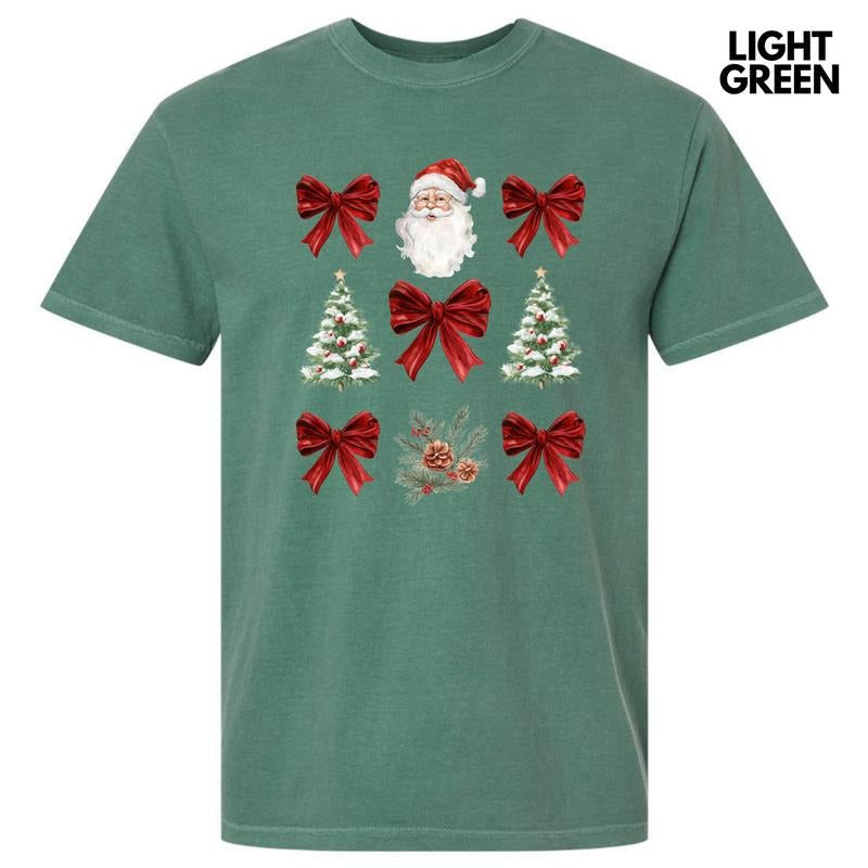 Red Santa Collage Comfort Colors T-Shirt 'NLB' Hoodie, Sweatshirt | ZylaModa.com