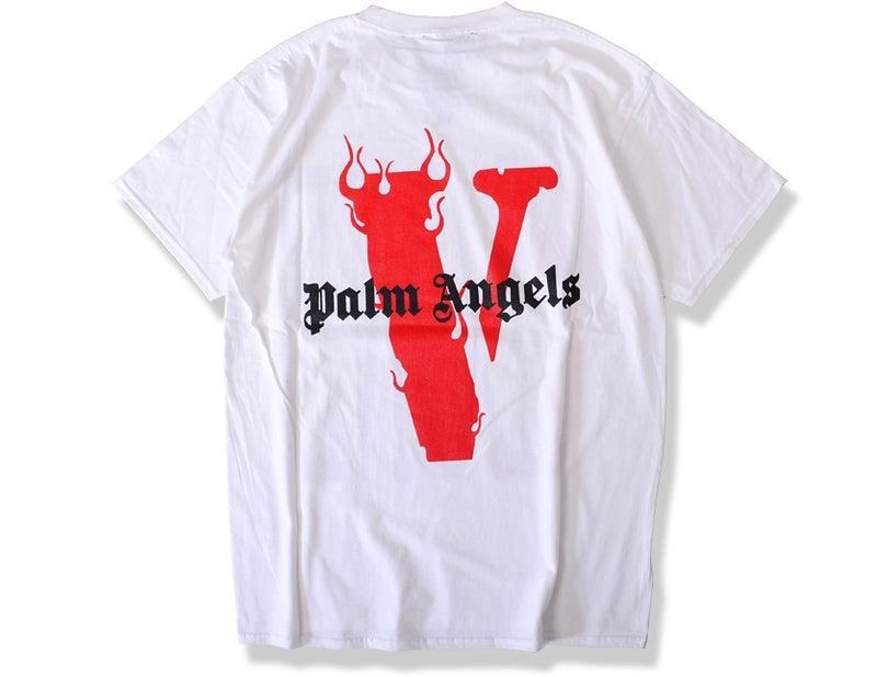 Vlone Palm Angels Tee White/Red Hoodie, Sweatshirt | ZylaModa.com