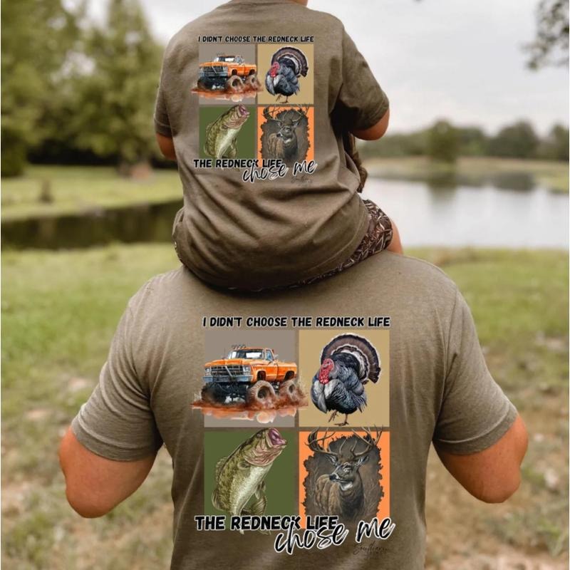 Redneck Life Adult and Youth Shirt, Funny Country Graphic Tee, Great Gift for Father and Son Hoodie, Sweatshirt
