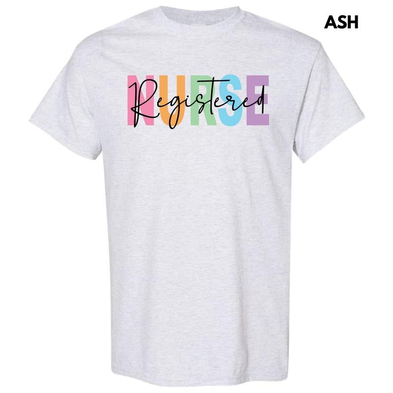Registered Nurse Colorful Gildan Short Sleeve T-Shirt 'NLB' Hoodie, Sweatshirt | ZylaModa.com