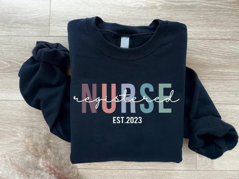 Registered Nurse Sweatshirt, Nurse RN Sweater, Nurse Gift, Nurse Crewneck Sweatshirt, Nursing Sweatshirt, Nurse Life,...