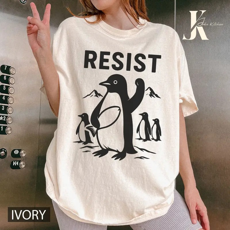 Resist Flippers Up Penguins Shirt, FDT Shirt Resistance Protest, Penguins Against Tariffs Shirt, I Stand With Penguins...