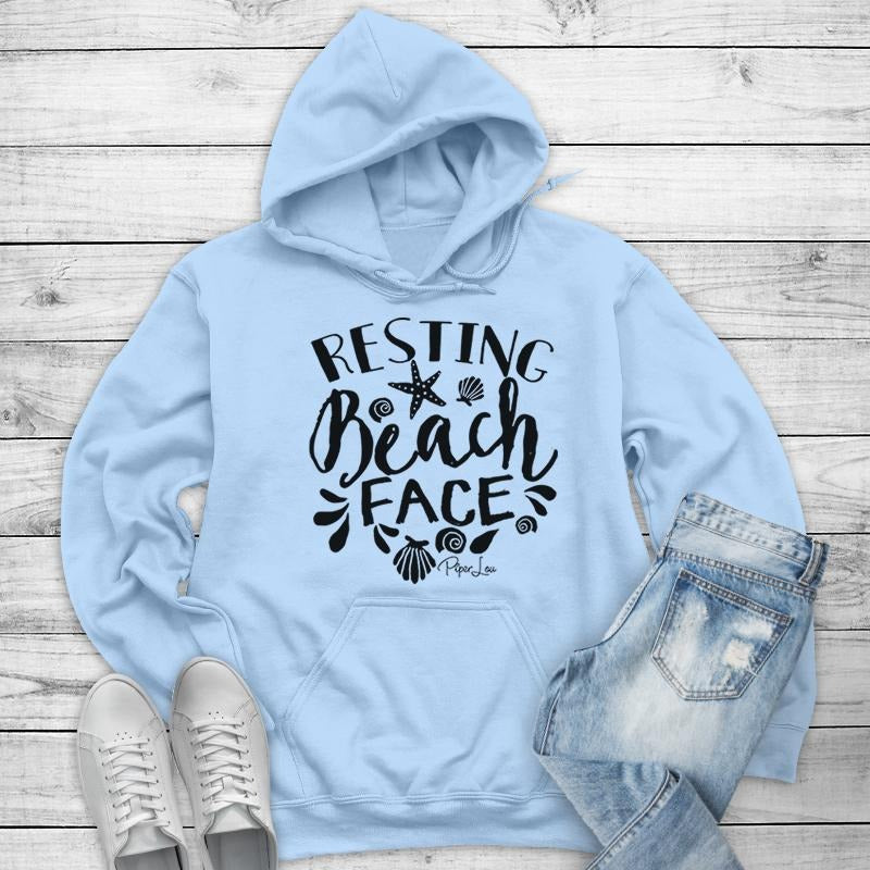 Resting Beach Face Hoodie, Printed in the USA hoodie #funny #cute #girly #beach T-Shirts, Sweatshirt | ZylaModa.com